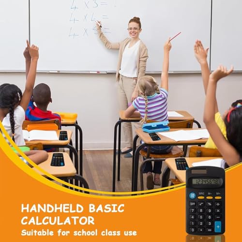 20 Stück Taschenrechner, Grundrechner mit 4 Funktionen, 8-stelliger Mini-Rechner, tragbar, für Studenten, Kinder, Schule, Zuhause, Büro, Buchhaltungswerkzeuge (schwarz)