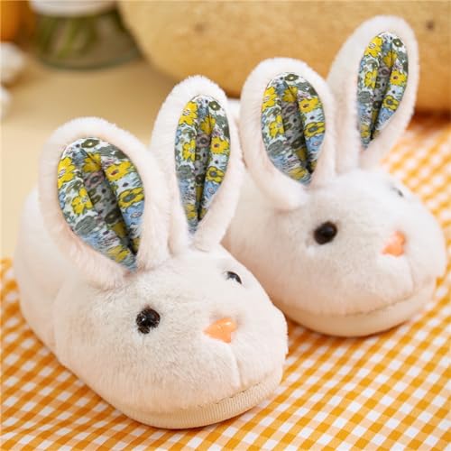 Toddler Kids Plush Bunny Bedroom Slippers Fall Winter Girls Boys Flat Bottom Soft Warm Comfortable House Slippers2