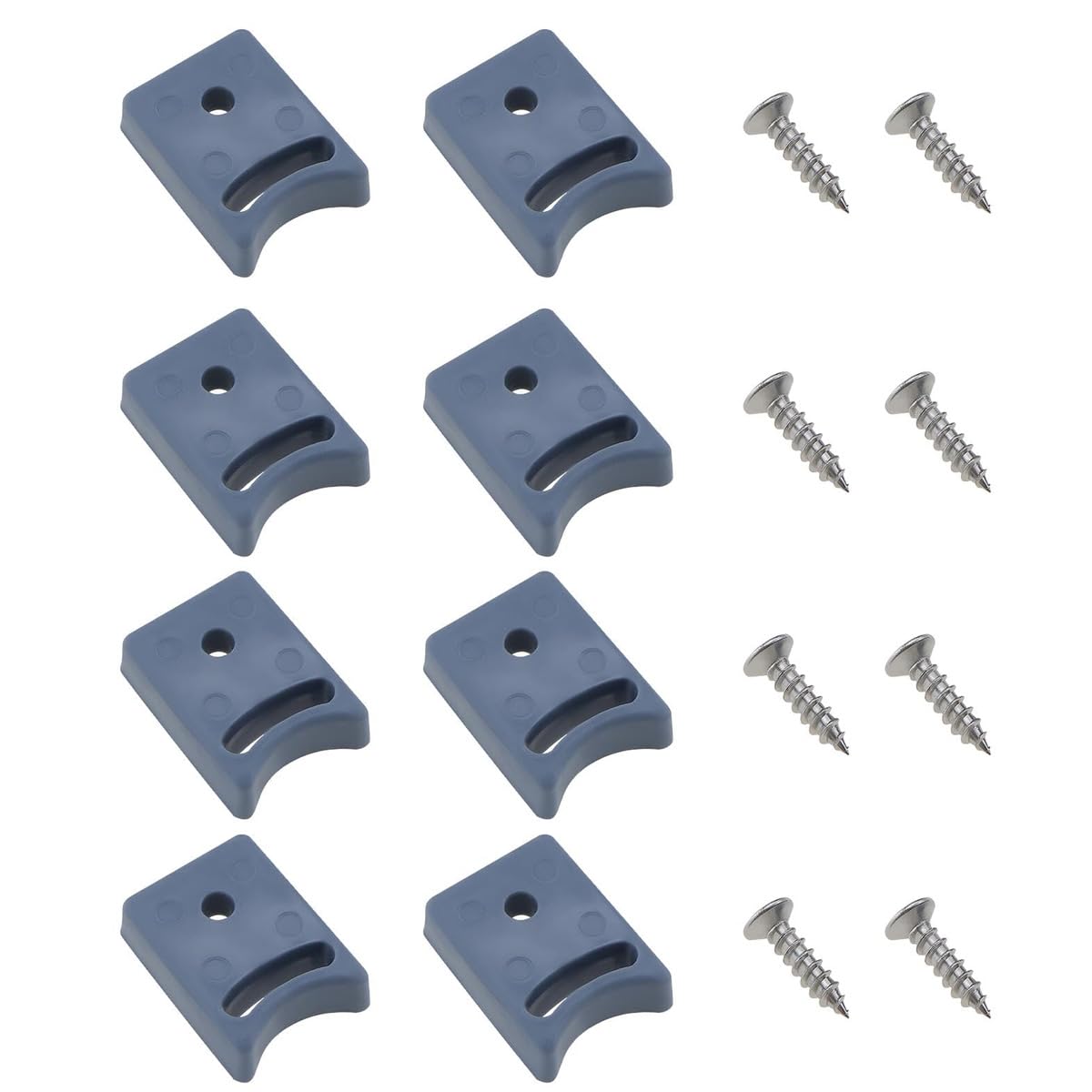 Gurtt 8 Pcs Shower Door Pulley Limit Block Sliding Door Stopper with Screw Anti Collision Protection Block Shower Hardware Accessories