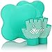 com-four® Juego de Guantes de Yoga de 3 Piezas y 2 Almohadillas de Yoga - Guantes de Fitness con Agarre - Rodilleras Antideslizantes para Yoga y Pilates - Guantes sin Dedos para Fitness