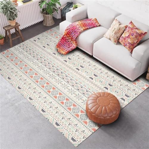 Tapis industriel géométrique multicolore aux finitions durables 80X150 - 2