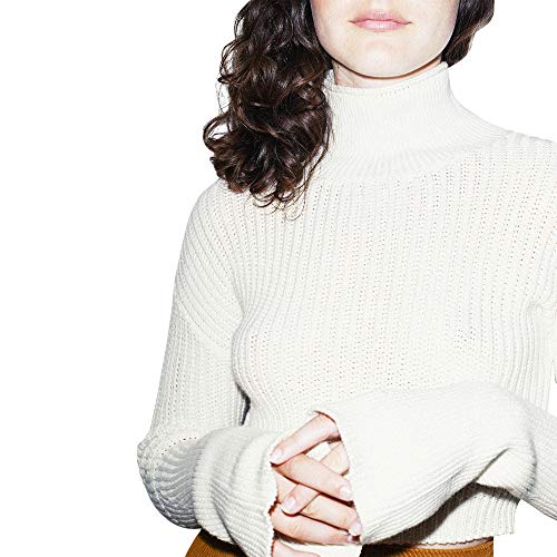 American Apparel Women's Fisherman Bell Sleeve Sweater, Ivory, Small #TOP2