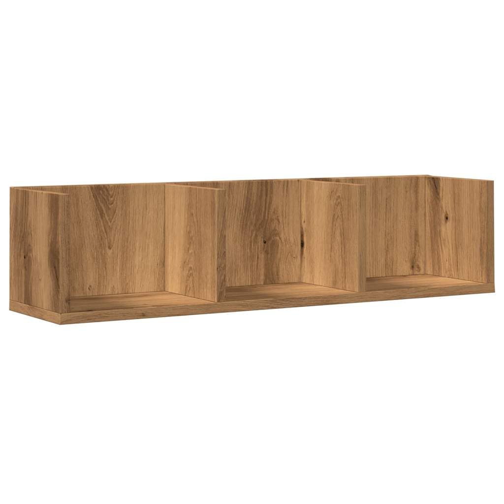 Vidaxl (Artisan Oak) Cd Wall Shelf Baby And Kids Room Wall Storage Cabinet Engineered Wood