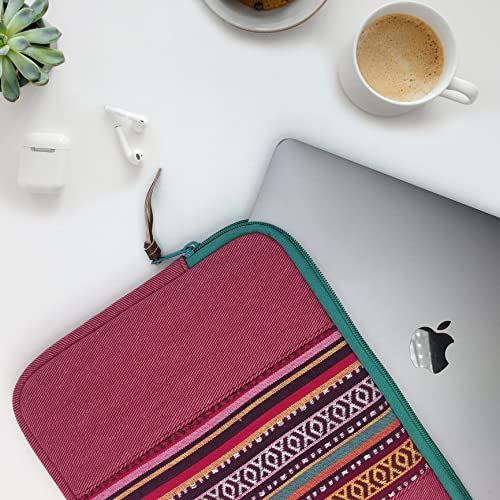 Housse ordinateur portable 14 pouces pochette PC cerise ethnique - 6