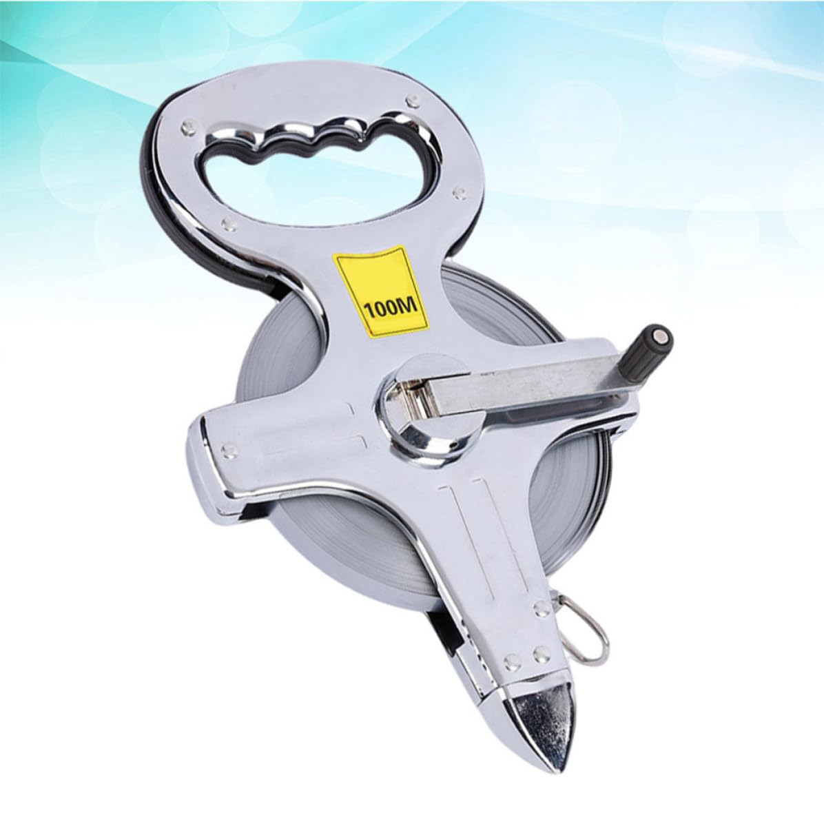 Cinta Métrica Retráctil de Acero Inoxidable de 100m Diseño Ergonómico y Rango de Medición Largo para Carpintería y Bricolaje