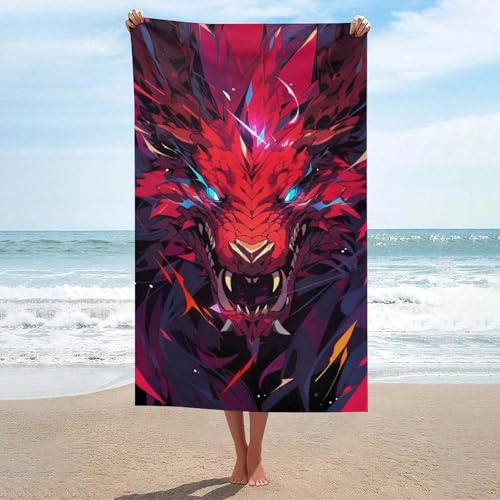Serviette anti-sable extra large séchage rapide dragon