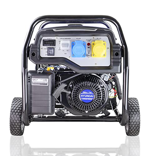 Powerful Yet Portable Hyundai HY3800LEK-2 3.2kW / 4.00kVa* 7hp 4 Stroke Push Button Start Versatile Electric Start Site Petrol Generator Commercial Use 3 Year Warranty - Image 3