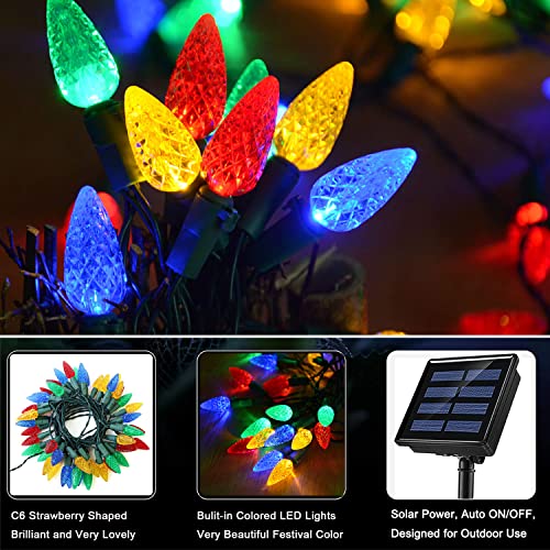 Ohwewant 50 Led 21Ft C6 Solar Christmas Lights Outdoor thumb #1