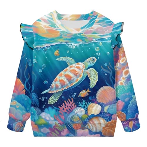 Girls Sweatshirts Casual Long Sleeve Pullover Crew Neck Tops Fall Home School Sports Sweatshirt for Kids4