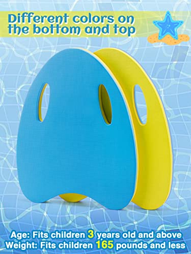 Swimming Kickboard with Handrail Hole, Swimming Training Aid Kickboard for Kids, Practising Swimming Kickboard for Beginners, Safety Swim Board Auxiliary for Children Summer Pool Party (Blue) - Thumbnail 3