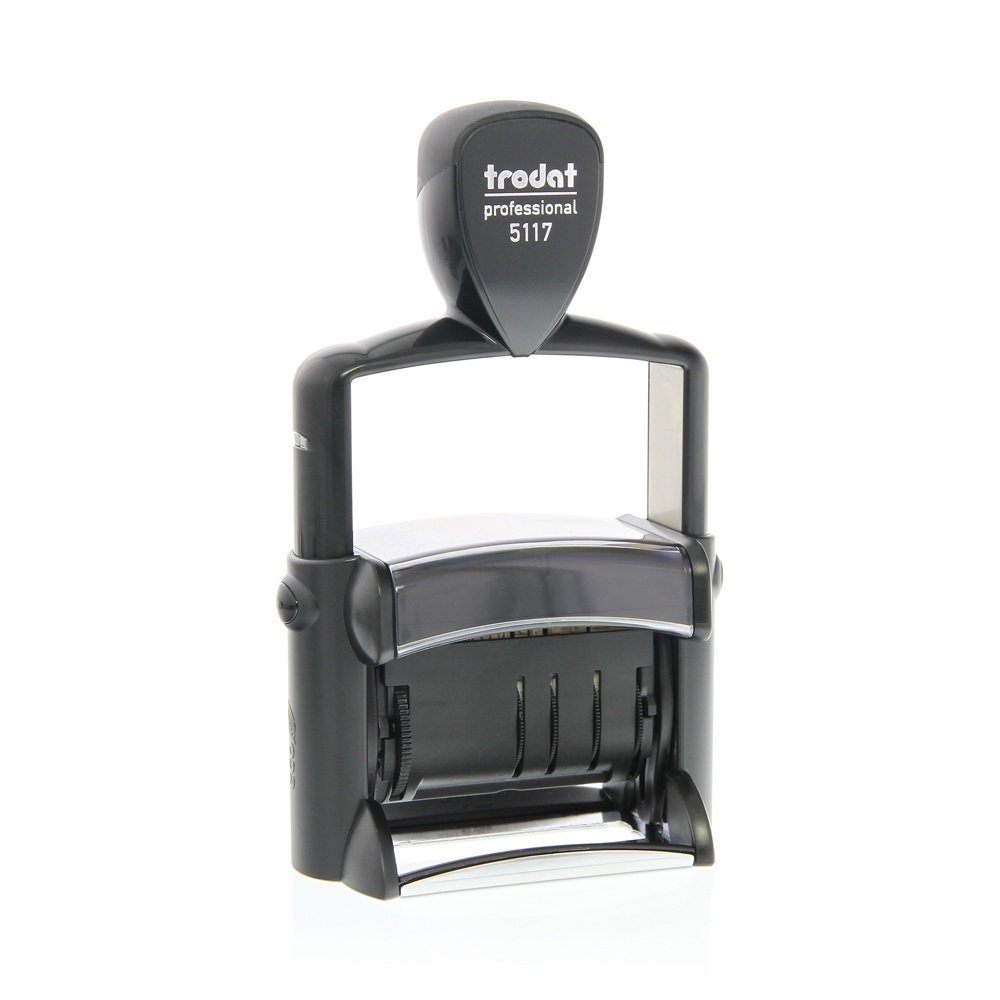 Trodat Professional 5117 Dater Blister (46x4 mm) - Schwarz - Edelstahl - Rechteckig - Datenstempel