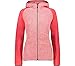 CMP Giacca Stretch in Pile Teddy con Cappuccio, Donna, Red Fluo, 44, Red Fluo