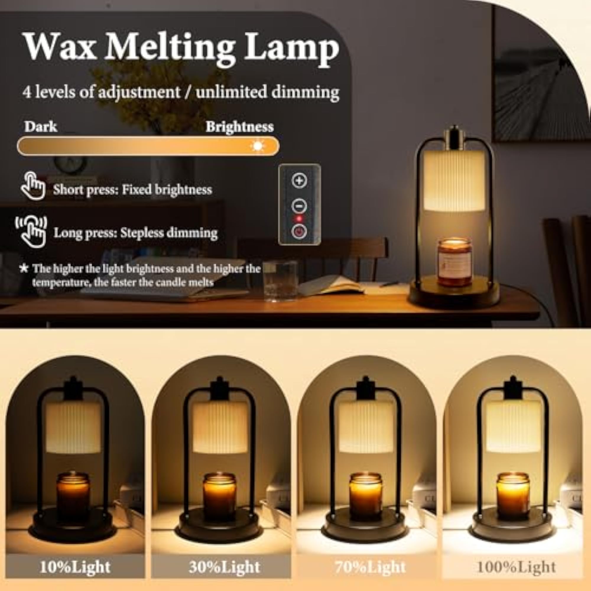 Candle Warmer Lamp with Timer Dimmable, Gift for Home Decor