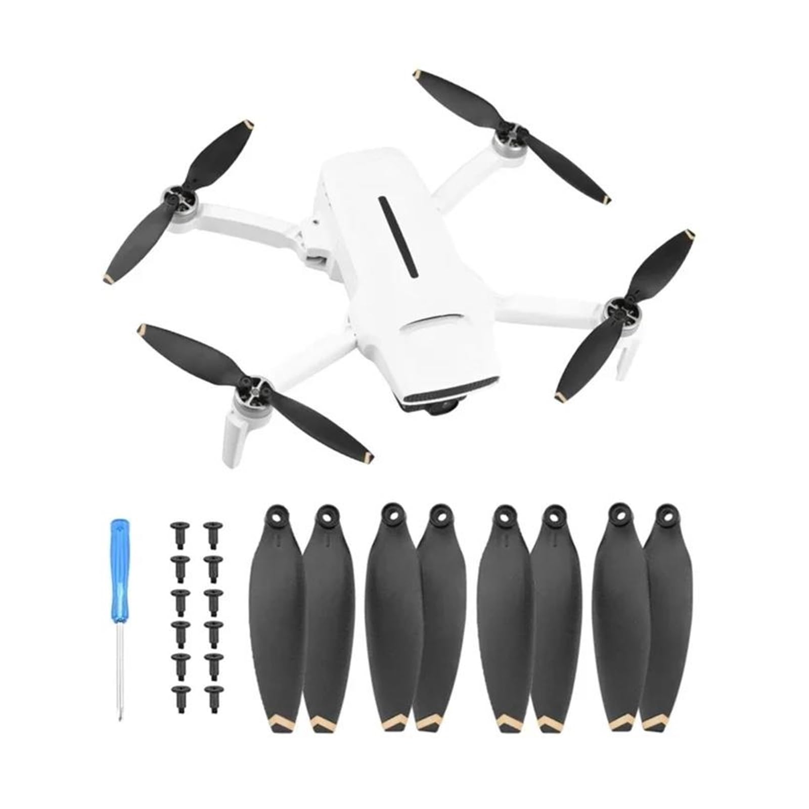Pale per eliche per droni RC 1 Set di eliche di riduzione del Rumore per eliche di Ricambio per droni per Fi&Mi Mini&Ni(Silver)