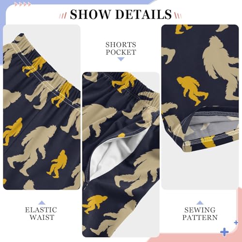 Bigfoot Sasquatch Pajama Pants Wide Leg Pj Bottoms Lounge Comfy Soft Casual Sleep Pants4