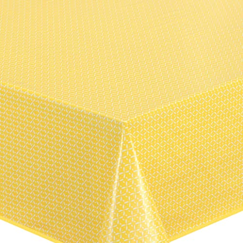 Home Direct Nappe Toile cirée PVC Rectangulaire 140 x 180 cm Jaune