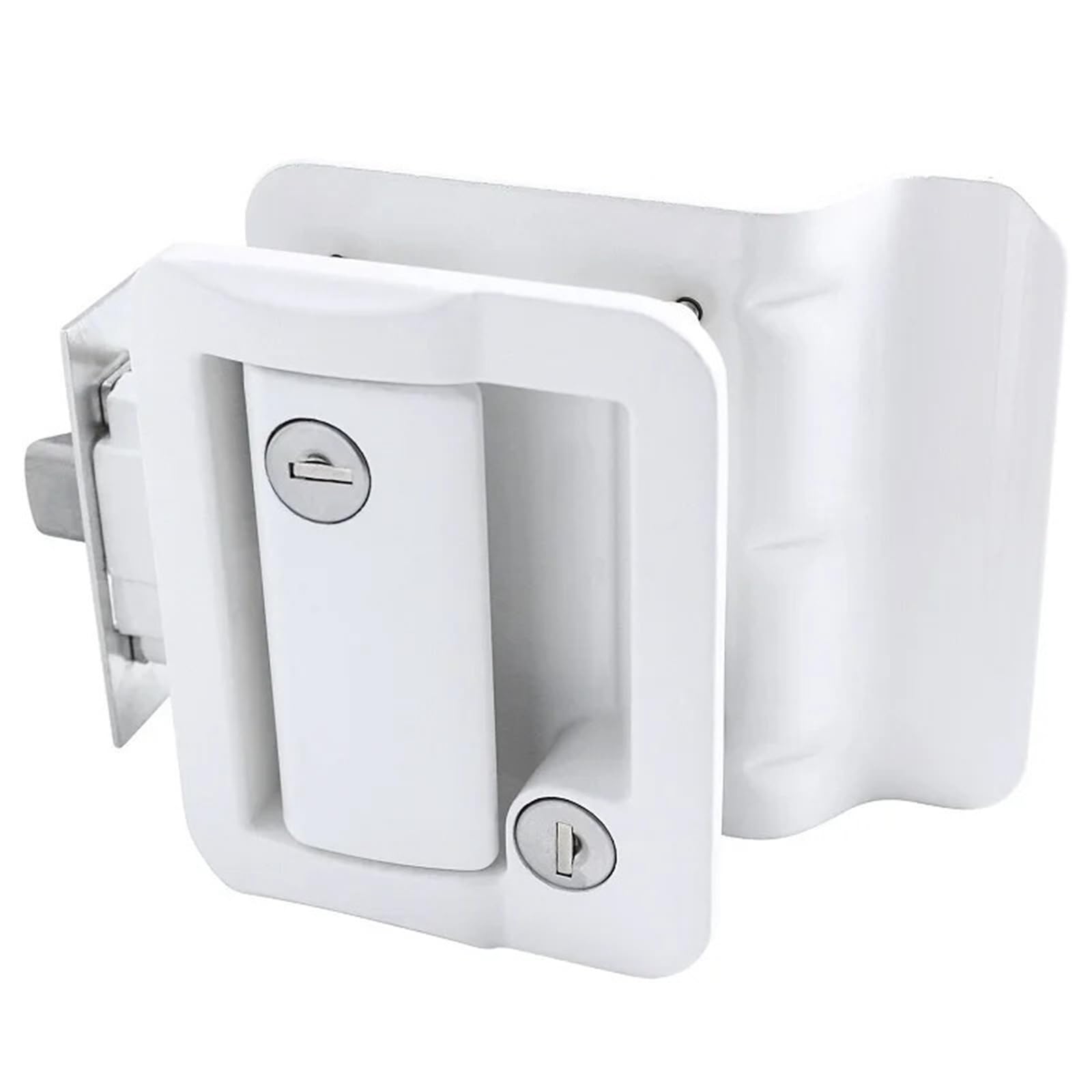 Camper Entry Door Lock RV Door Lock Replacement Double Open Door with Deadbolt Computer Key Door Handle 1Pcs