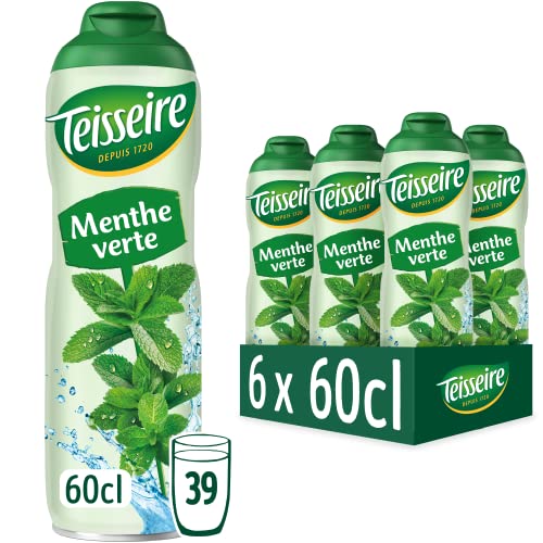 Pack 6 Siropes Menta verde Teisseire - 6 x 60