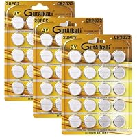 GutAlkaLi 60 Stück CR2032 3V Batterien CR 2032 Knopfzelle (Lithium Knopfzellen - 3 Volt im 60-er Pack)