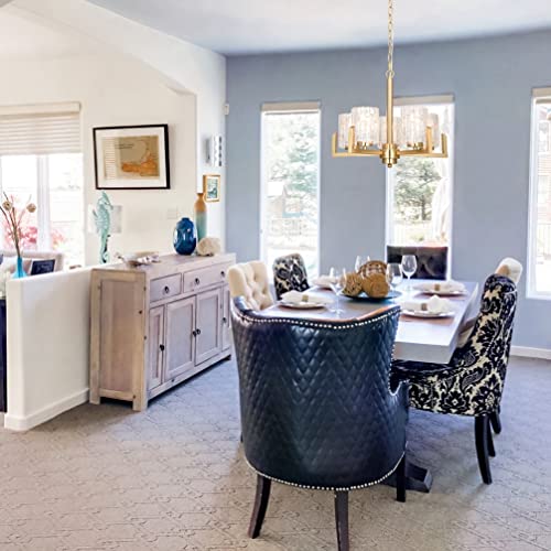 ALICE HOUSE 19.3" Dining Room Chandeliers, Brushed Brass Contemporary Coastal Lighting Fixture for Kitchen, Bedroom, Entryway, ETL Listed, AL2218-H5