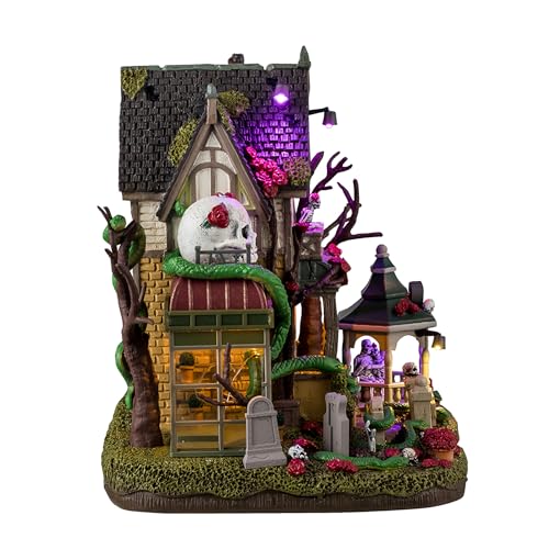 Lemax Slithering Gardens edificio animado de terror y accesorios de aldea de Halloween 3
