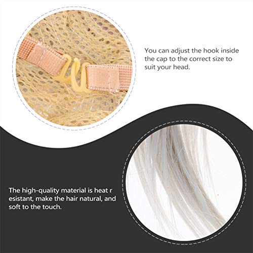 PIXNOR Peruca Cosplay Longa Com Franja Peruca Reta Sintética Halloween Peruca de Cabelo Comprido par