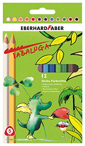 Eberhard Faber 511405 Grosor lápices de Colores, Tabaluga, Juego de 12