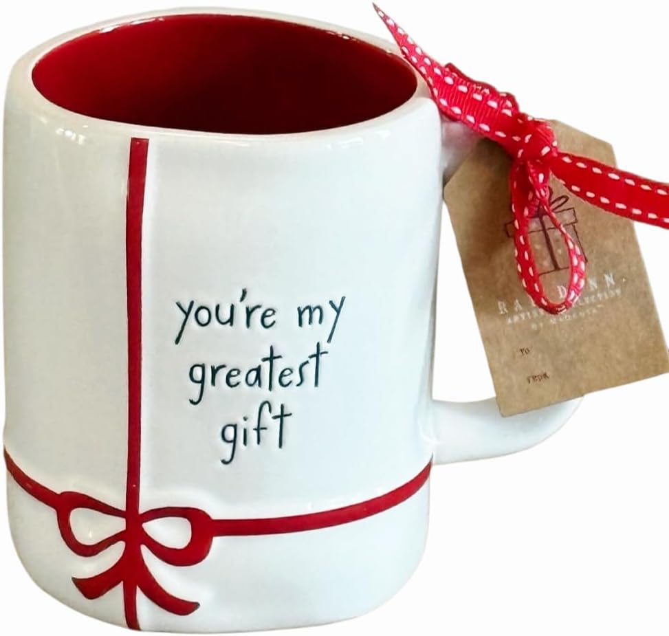 Rae Dunn You're My greatest Gift ceramic coffee mug.