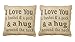 Country House Collection 8" x 8" Mini Burlap Pillow "Bushel and a Peck