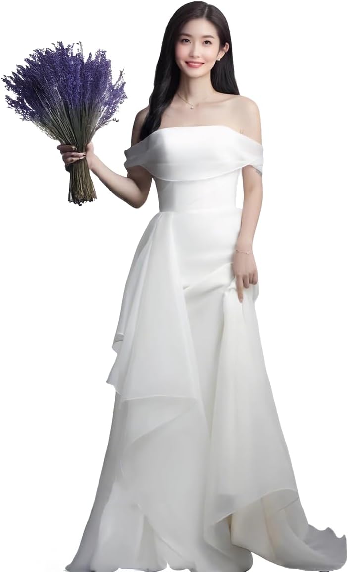 ウェディングドレス ウェディングドレス白 パーティードレス オフ