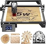 LONGER Laser Engraver Ray5 5000MW Higher Precision DIY Laser Engraving Machine for Wood Metal Acrylic Glass Leatherwith 3.5' Touch Screen, 400x400mm,0.08mm Laser Spot 10000mm/min