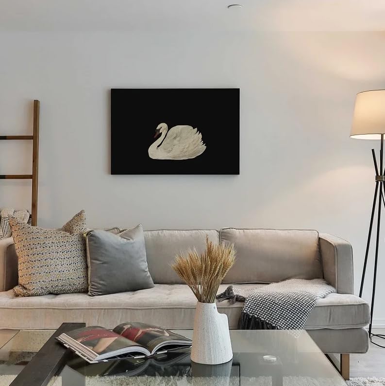 Tableau cygne aquarelle pour habiller un grand mur vide - 2