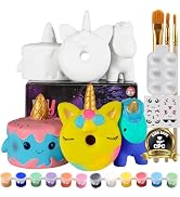 Jim&Gloria Paint Your Own Squishies, Jumbo Squishy Gifts for Girls and Boys 8 9 10 11 12 13 14, A...
