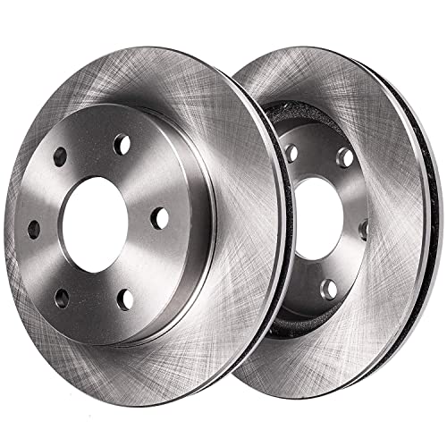 Image of Detroit Axle - Front Brake Kit for Chevy SSR Trailblazer GMC Envoy XL XUV Buick Rainier Isuzu Ascender Saab 9-7X, 2 Disc Brake Rotors 2 Wheel Bearing Hubs 24 Wheel Lug Nuts 2 Socket Key Replacement