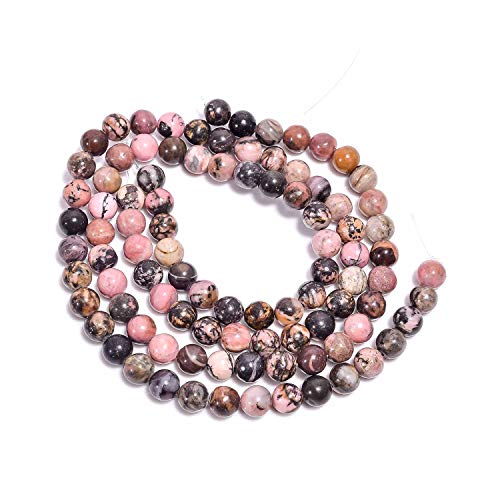 Bracelet pierres précieuses en rhodonite noire à fabriquer soi-même pour offrir