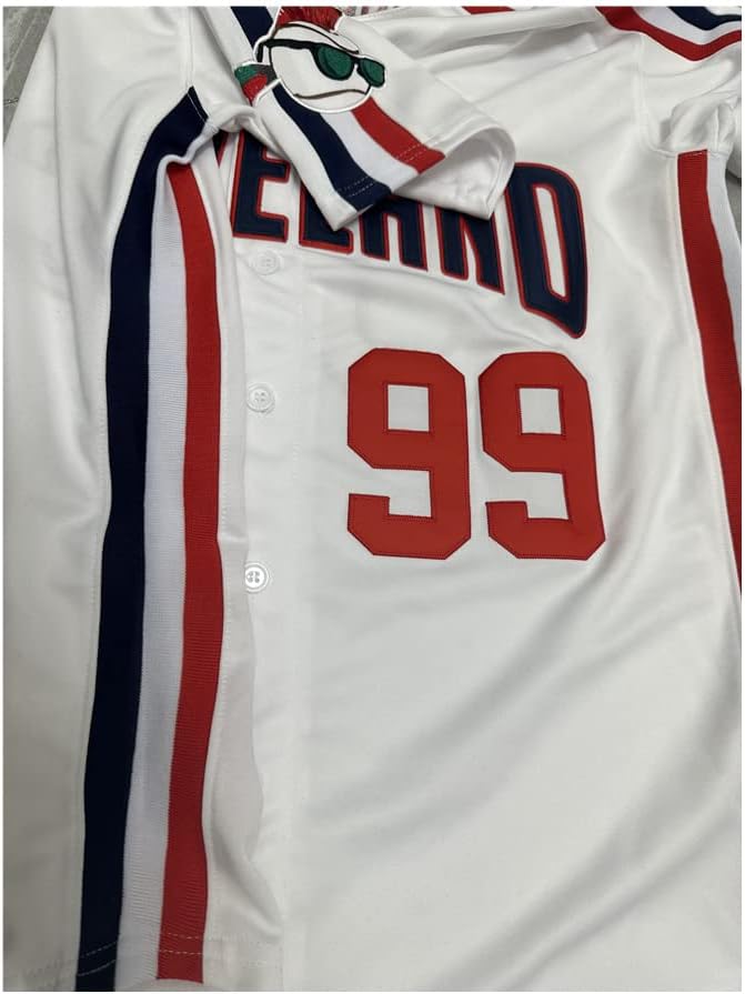 ZXCVB Men's #99 Ricky Vaughn Jersey 90s Hip Hop Clothing Movie Baseball Jersey Stitched - Image 6