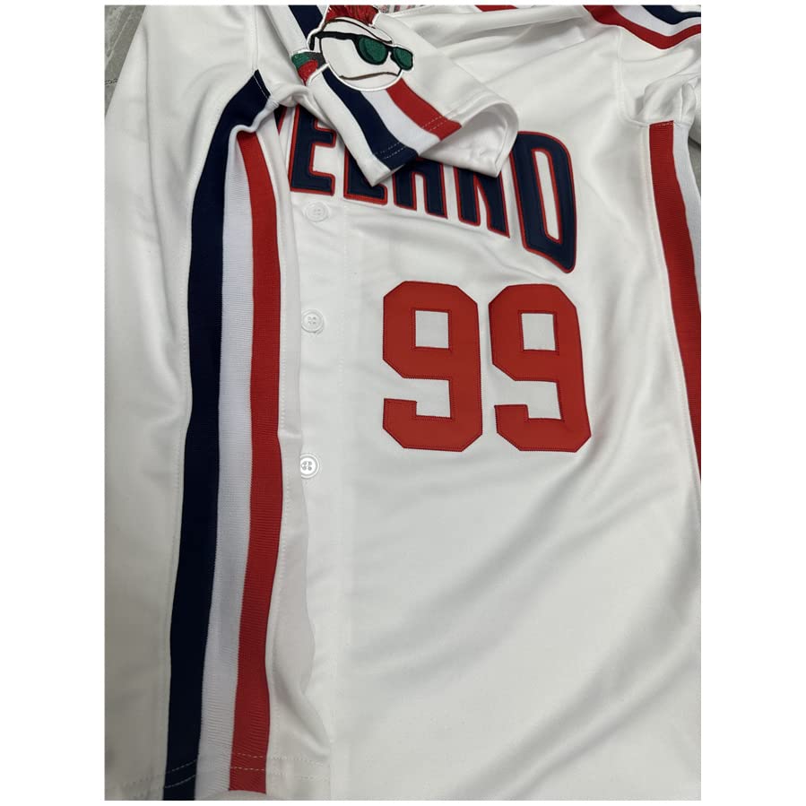 ZXCVB Herren #99 Ricky Vaughn Trikot 90er Jahre Hip Hop Kleidung Film Baseball Trikot genäht