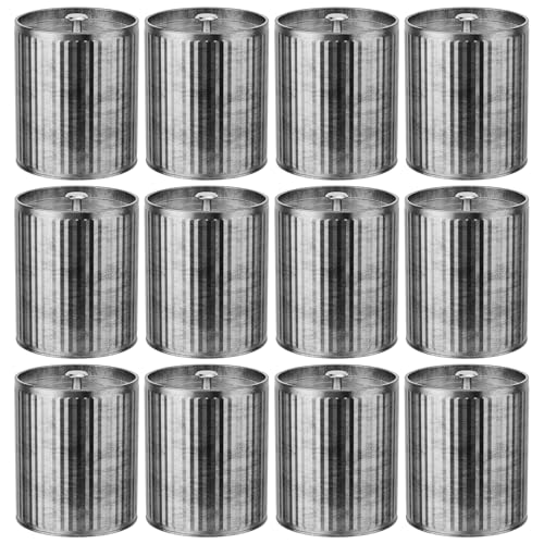 Domivirgo Empty Candle Tins for Making Candles, 10oz Vintage Style Candle Jars, Candle Containers with lid (Silver)