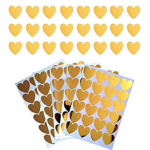 Fazhbary 120 Pcs 2" Gold Heart Wall Decals Heart Stickers For Wall Vinyl Stickers For Girls Boys Baby Bedroom Nursery Decoration #TOP17