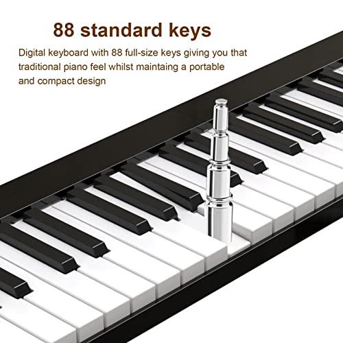 Clavier de piano 88 touches Piano numérique pliable Haut-parleur stéréo intégré Batterie rechargeable avec connexion MIDI Bluetooth Piano électrique professionnel adapté aux débutants - Les Beatles, Paul McCartney, John Lennon, RIngo Starr, George Harrison Clavier de piano 88 touches Piano numérique pliable Haut-parleur stéréo intégré Batterie rechargeable avec connexion MIDI Bluetooth Piano électrique professionnel adapté aux débutants – Image 3