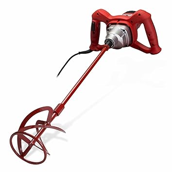 Rubi Rubimix-7 Double Handle Handheld Powerful Electric Mixer Machine 1200 Watt Variable Speed for Tile Adhesives, Grout, Cement Mortar, Resins, Paints, Etc.