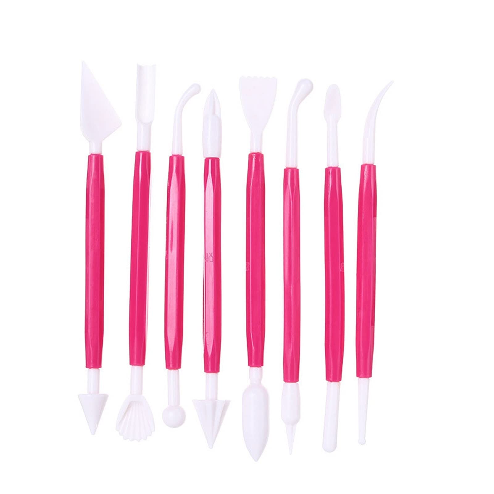 8 Pezzi/Set Strumenti per Intaglio di sculture in Argilla per Ceramica a Doppia Testa, in plastica, in Ceramica, per Pasta modellabile, per Arti artistiche, AR