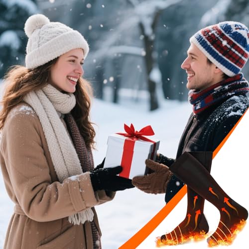 Obest Calze Riscaldate A Batteria 5000 Mah Ricaricabili, Calzini Riscaldati Uomo E Donna, Calze Termiche, Heated Socks, Adatte Per Attività All'aperto, Inverno, Sci, Campeggio, Ciclismo, Escursioni - 9