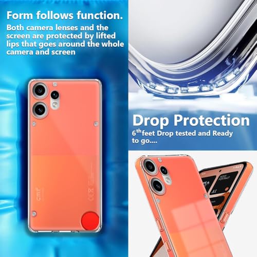 Image of Amazon Brand-Solimo Mobile Cover for CMF by Nothing Phone 2 Pro 5G (Soft & Shockproof Back Case with inbuilt Cushioned Edges), Clear