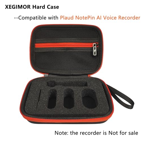 XEGIMOR Hard Carring Case Compatible with Plaud NotePin AI Voice Recorder, Storage Bag Organizer for Plaud AI Audio Notetaker Accessories