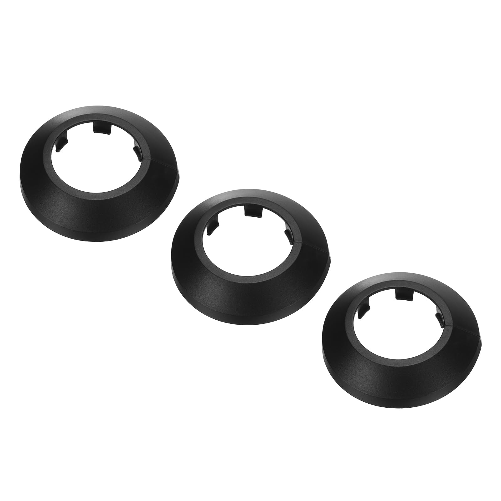 PATIKIL 3 szt. kołnierz osłona rury wodnej dekoracja plastikowa rozeta 40 mm, czarna