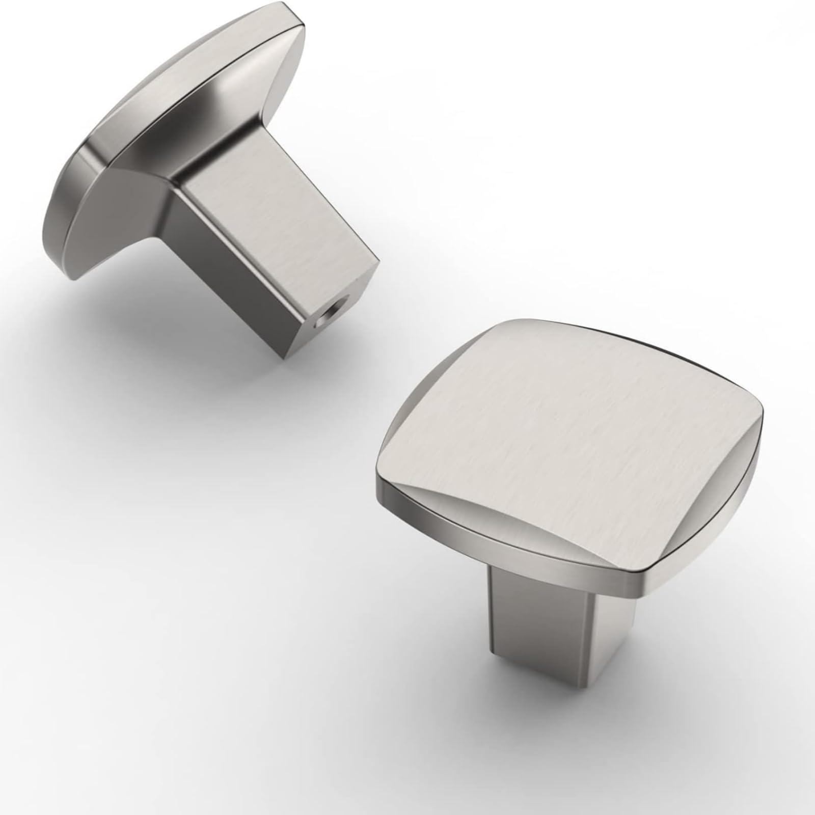 Amerdeco 10 piezas de pomos para muebles Pomos para armarios Pomos Nickel Brossé para cajones Aleación de zinc Pomos para puertas de armarios Pomos para cómodas Pomos para armarios UK0089