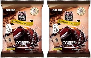 ORIHIRO オリヒロ ぷるんと蒟蒻ゼリー プレミアムカフェ コーヒー （20ｇ×10個）2袋 贅沢シリーズ サンキューシール（JOYBストアオリジナル）
