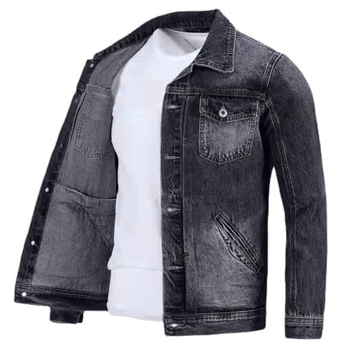 Chaqueta jean para hombre estilo casual y ajustado miniatura 6