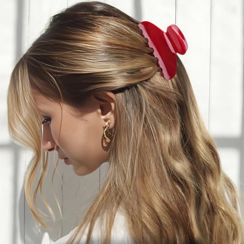 MAORULU Medium Cherry Red Acetate Claw Clip (3-inch) — view 6